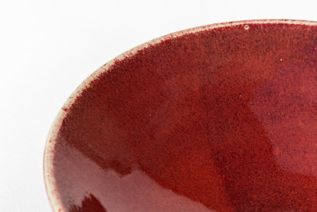 Shinsha Cinnabar Glaze Plate