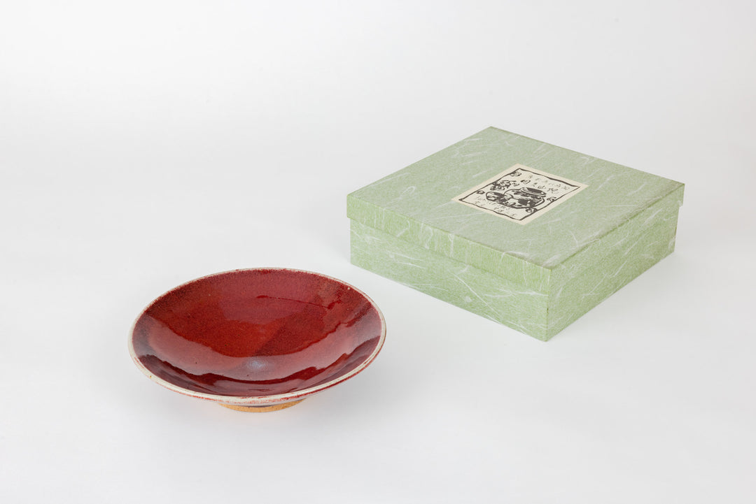 Shinsha Cinnabar Glaze Plate
