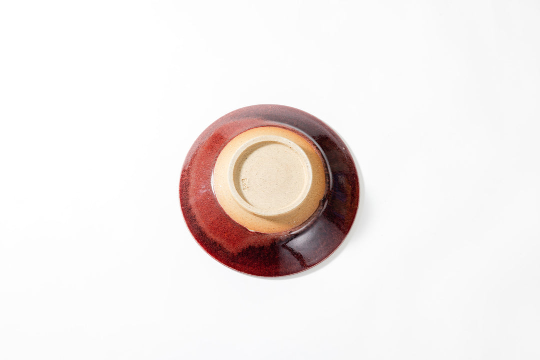 Shinsha Cinnabar Glaze Plate
