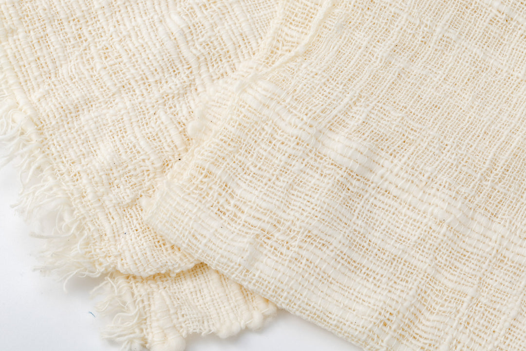 Organic Hakushu Cotton Stole - White