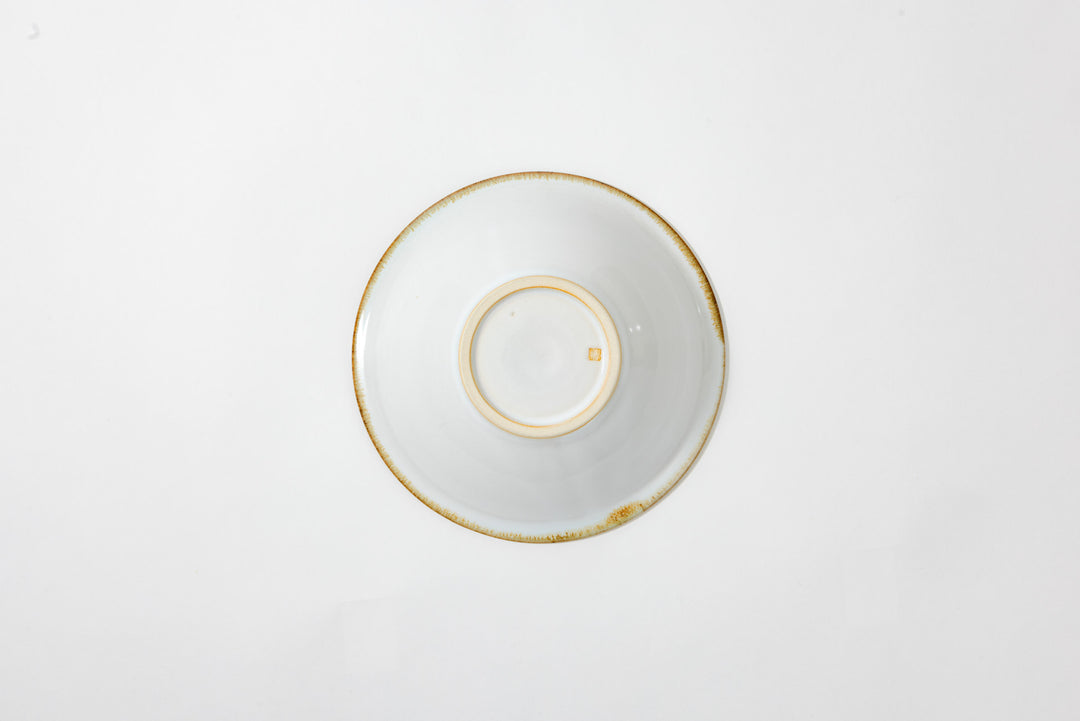 Plate White Straw Ash Glaze