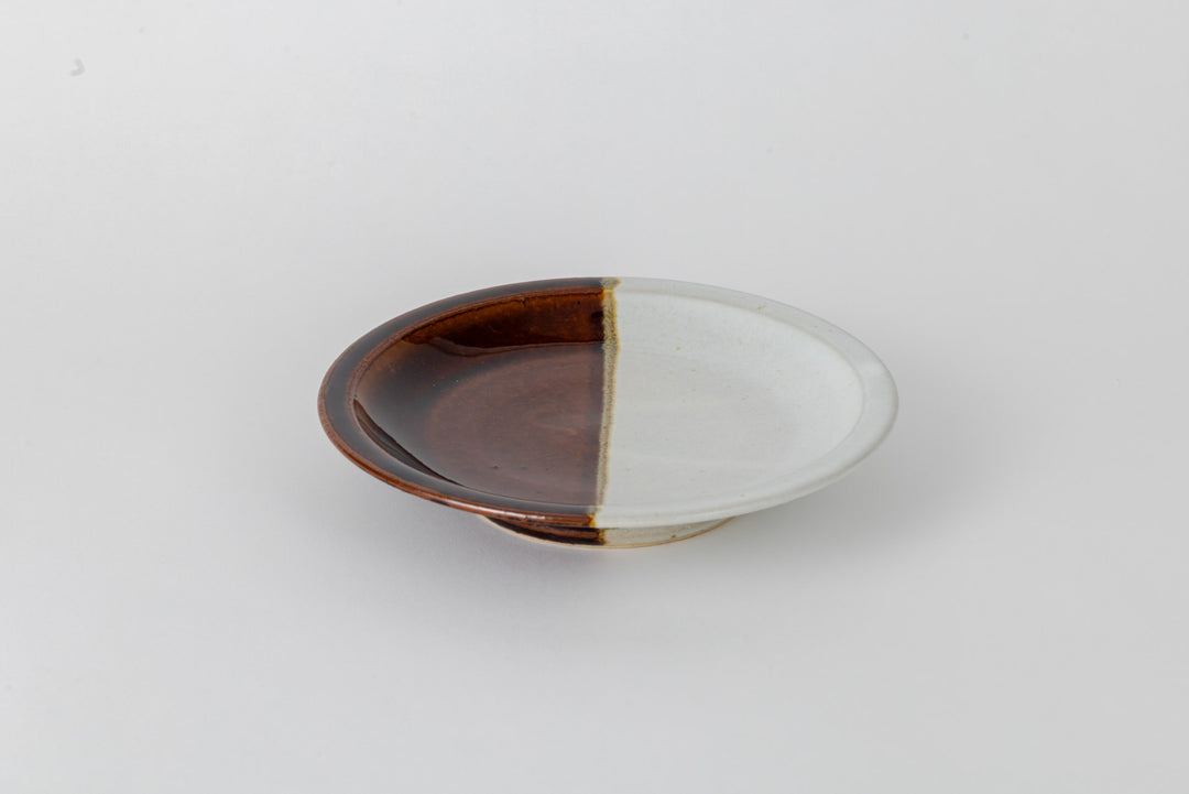Bicolor Plate 18 cm (Red Amber x Ash White)