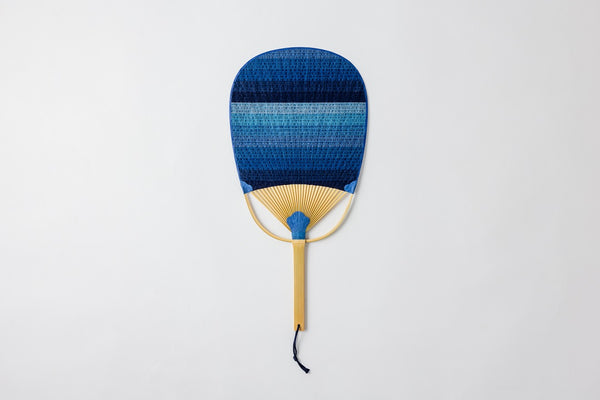 Marugame Uchiwa Koban (Oval) Shaped Indigo Dyed Shijiraori