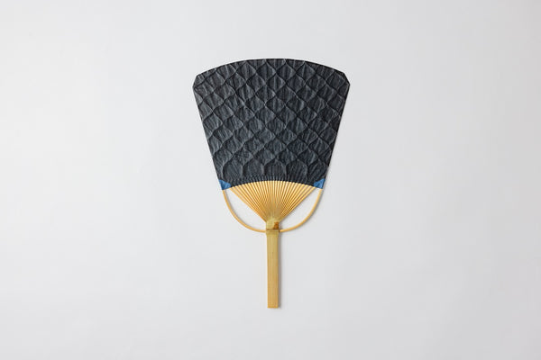 Marugame Uchiwa REFINE Ginkgo Shaped Black