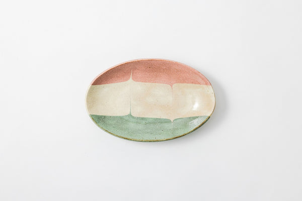 Nerikomi Oval Plate(M) No.12
