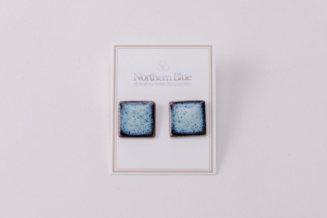 Shiraiwa-yaki Square Earrings