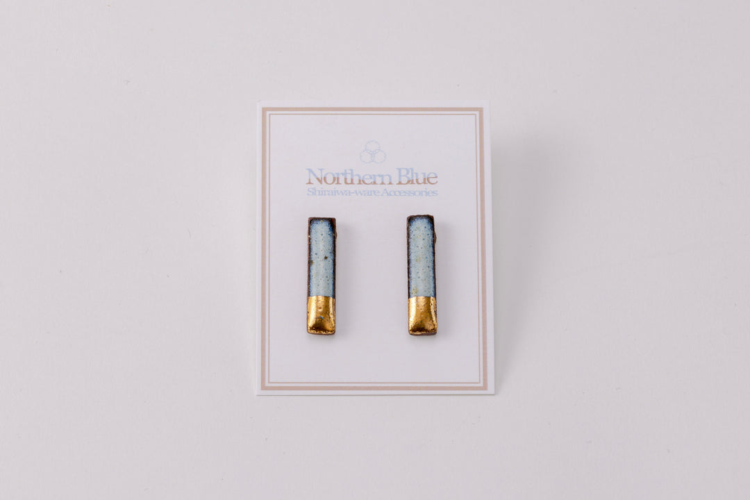 Shiraiwa-yaki Rectangle Earrings