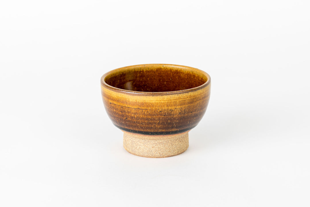 Aizu Hongo-yaki Pedestal Bowl (Rice Bowl)