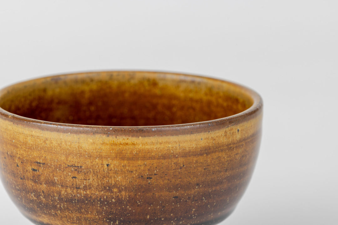 Aizu Hongo-yaki Pedestal Bowl (Rice Bowl)