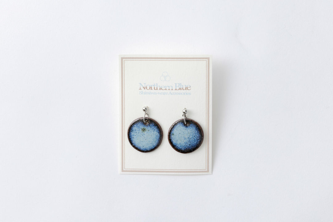Shiraiwa-yaki Circle Earrings with Chain