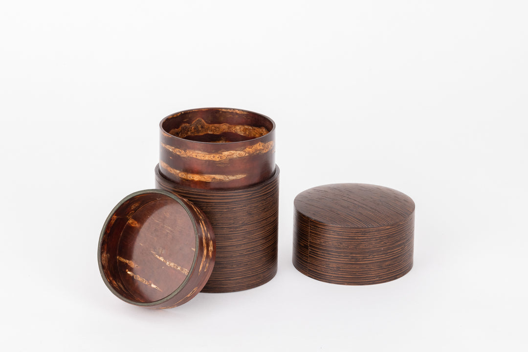 Obizutsu Cherry Bark Tea Caddy Large Wendge