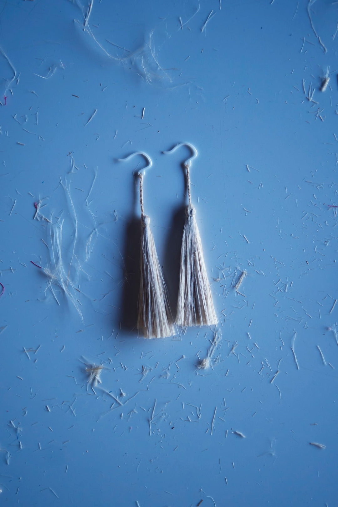 Long Earrings - Natural Ramie