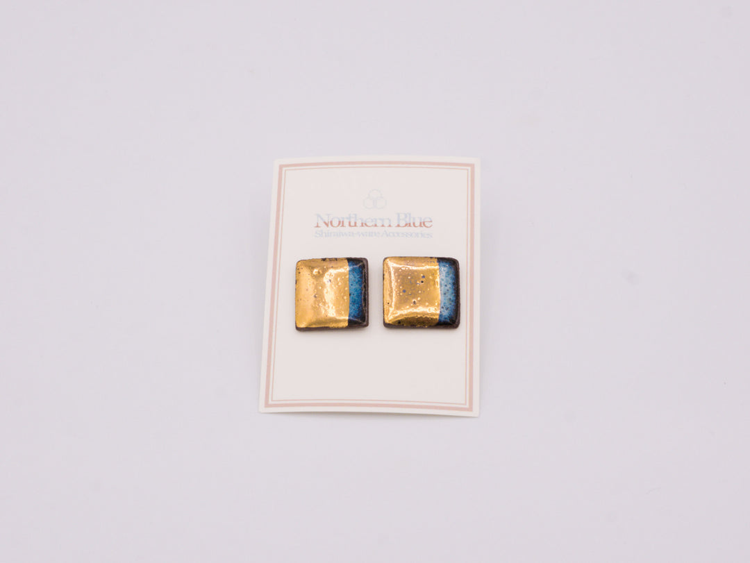 Shiraiwa-yaki Square Earrings