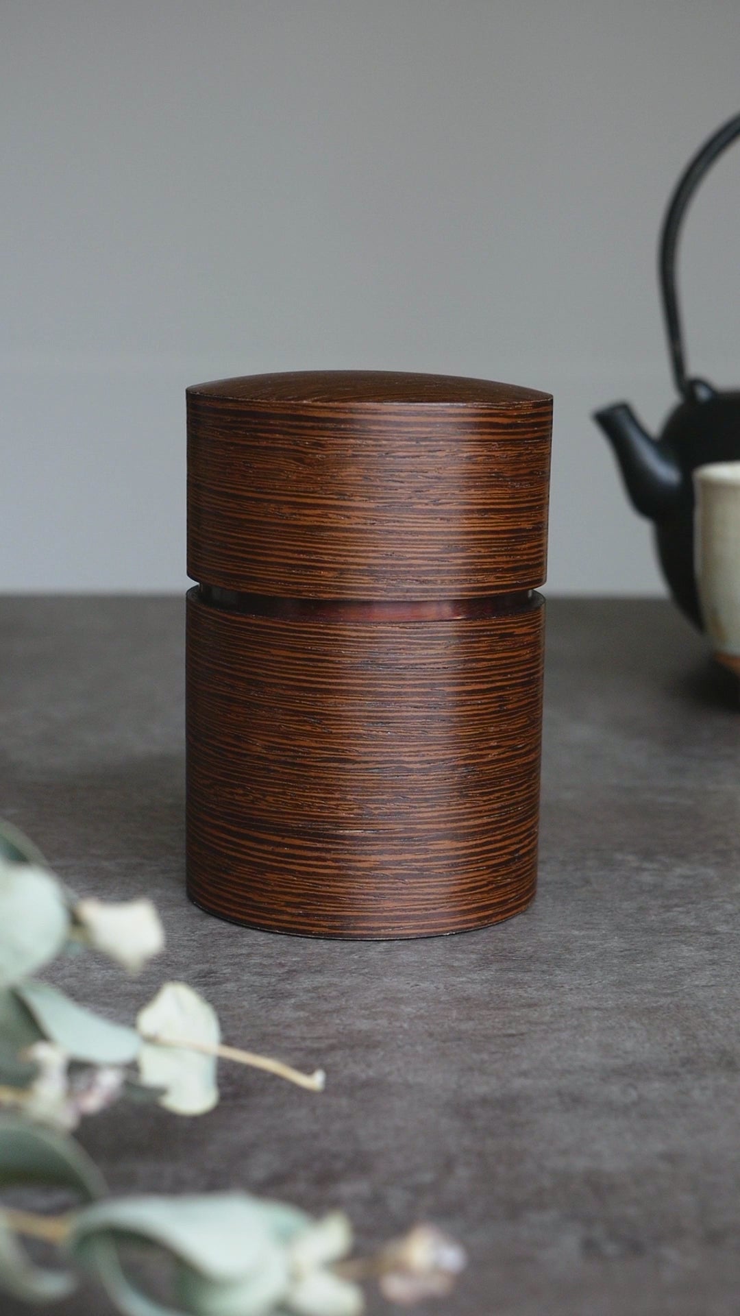 Obizutsu Cherry Bark Tea Caddy Large Wendge