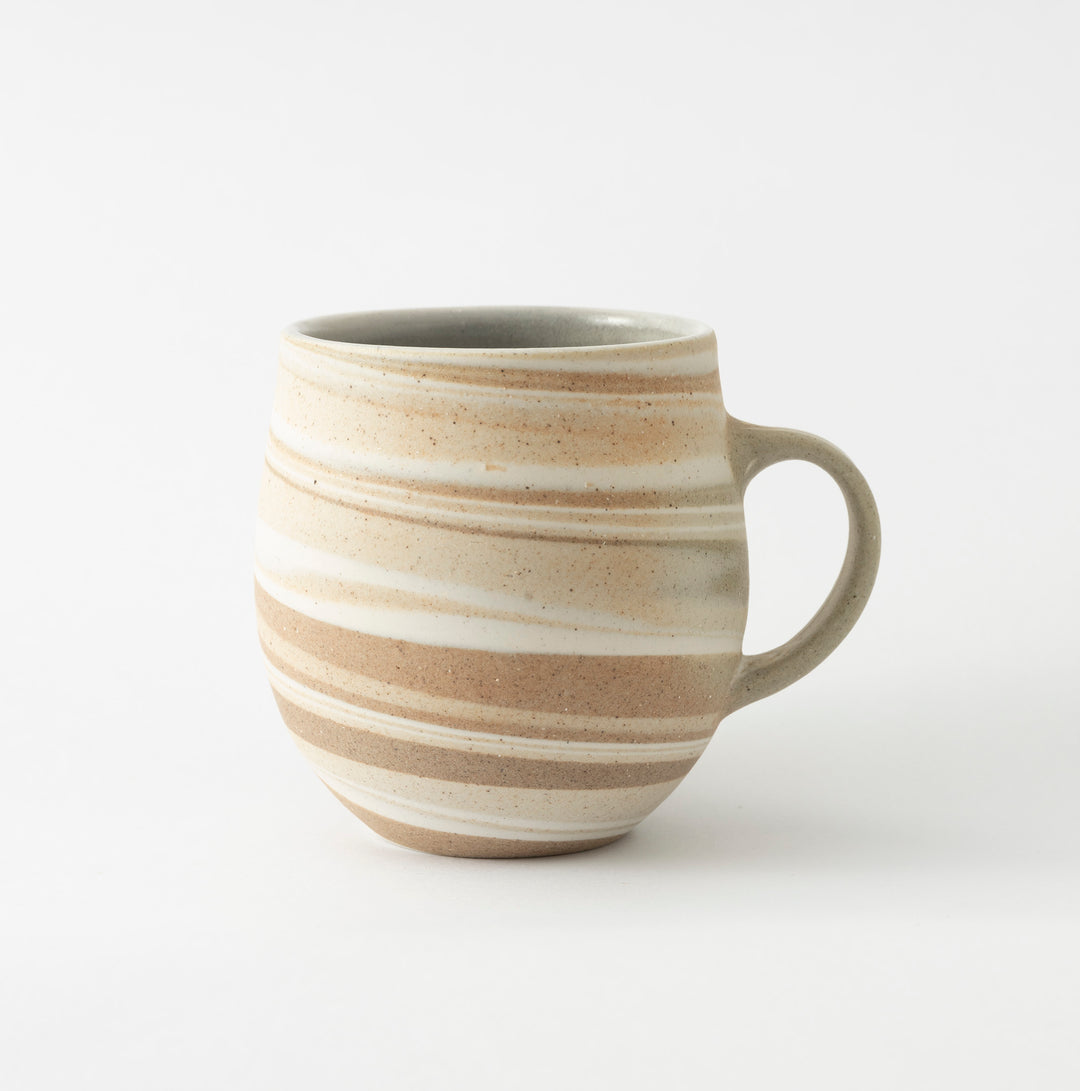 Marbled Round- Handle Mug