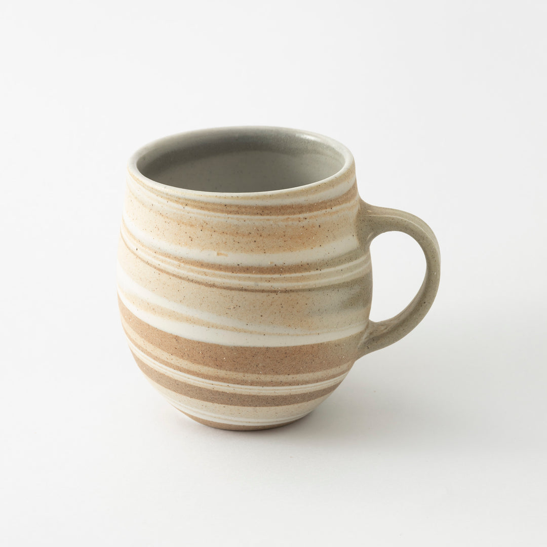 Marbled Round- Handle Mug