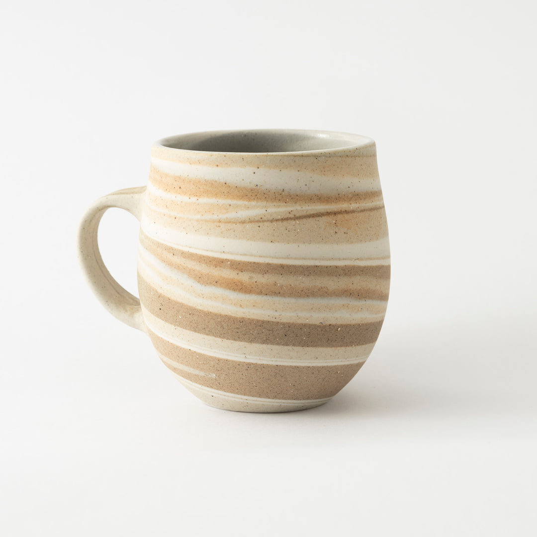 Marbled Round- Handle Mug