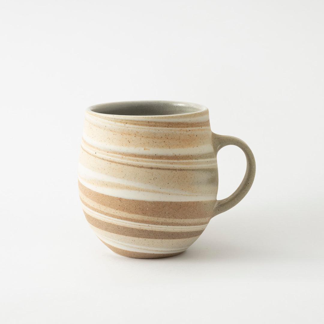 Marbled Round- Handle Mug