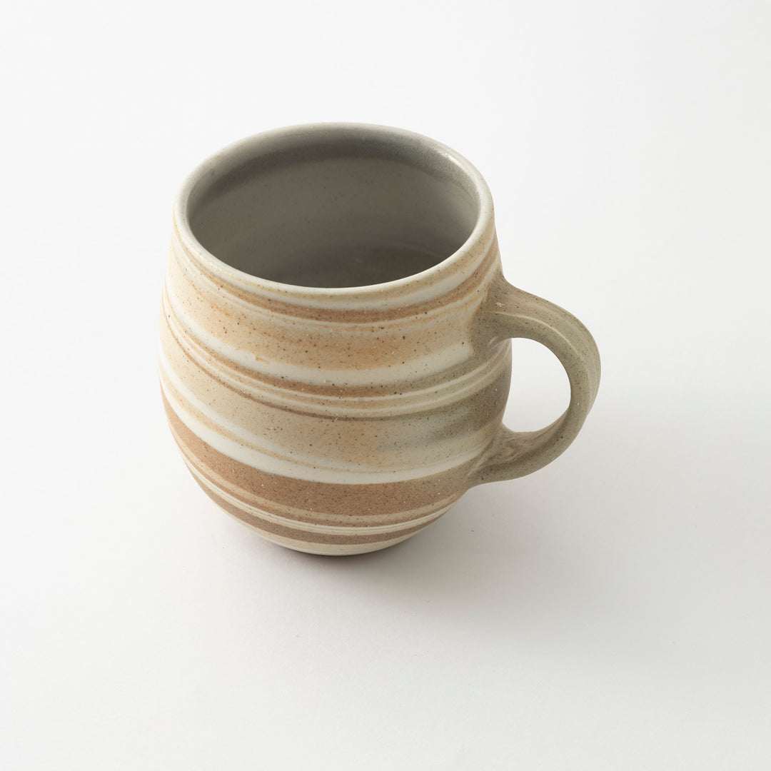 Marbled Round- Handle Mug