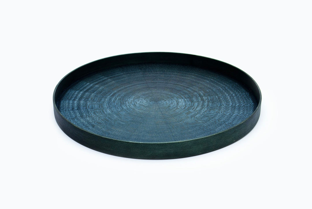 Round Rays Tray S Indigo Dyed