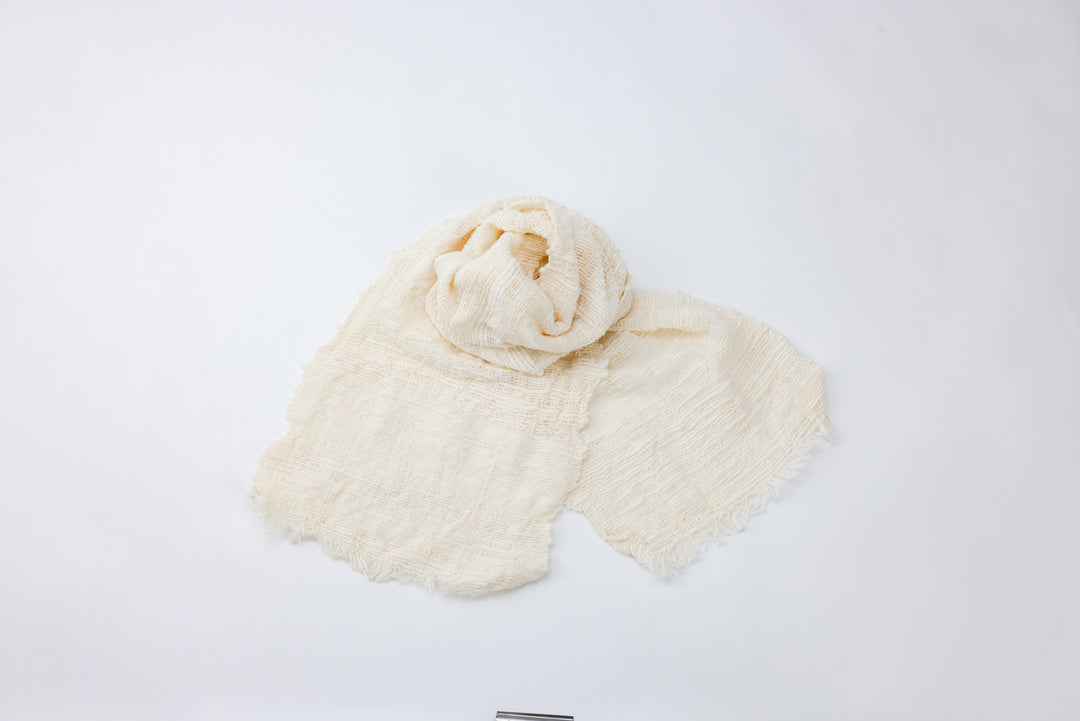 Organic Hakushu Cotton Stole - White