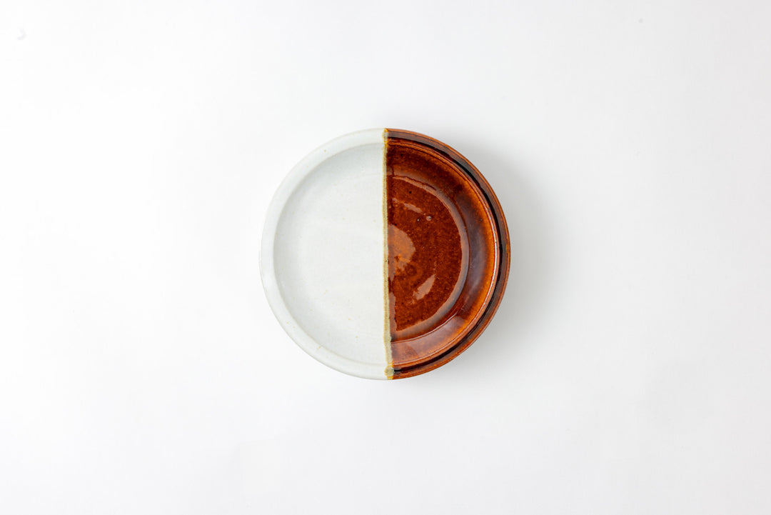 Bicolor Plate 18 cm (Red Amber x Ash White)