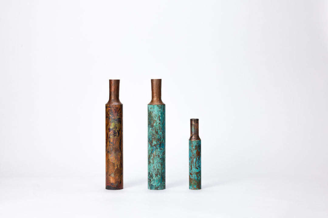 Copper Vase: Nuka-yaki Finish