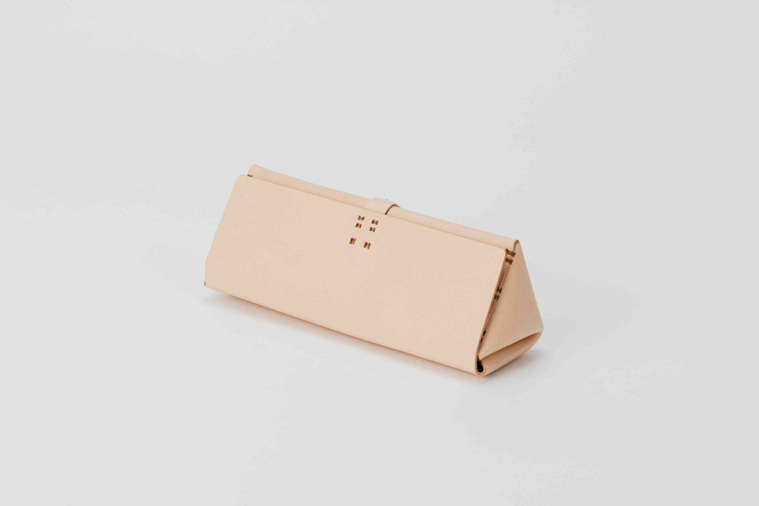 Steer Hide Veg-Tan Leather Triangular Pen Case