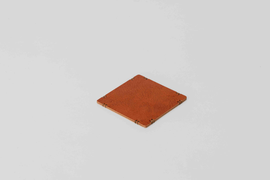 Steer Hide Veg-Tan Leather Drink Coaster