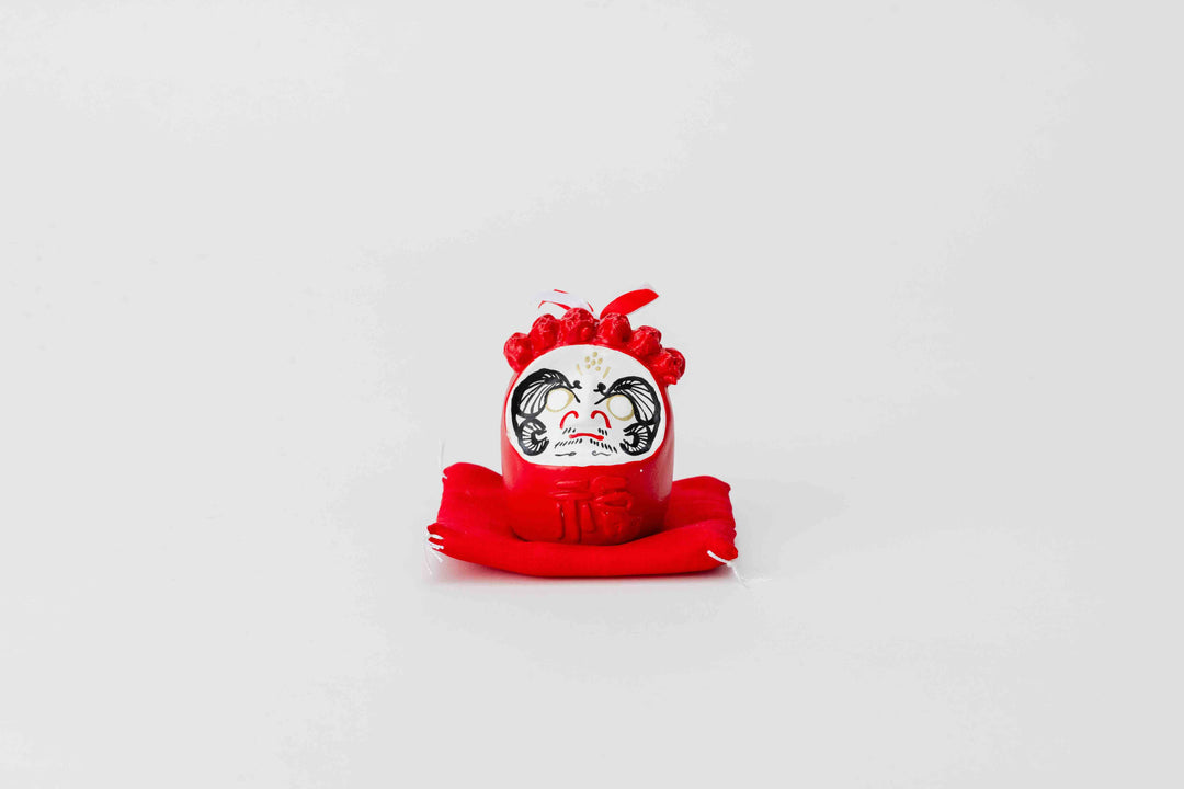 Fuku Daruma Dorei (Clay Bell) with Skull