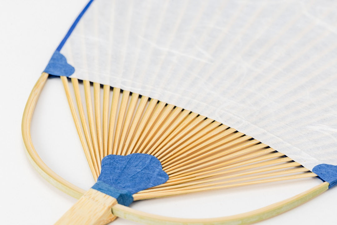 Marugame Uchiwa Koban (Oval) Shaped Indigo Dyed Shijiraori