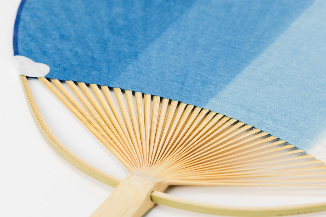 Marugame Uchiwa Indigo Danzome Washi