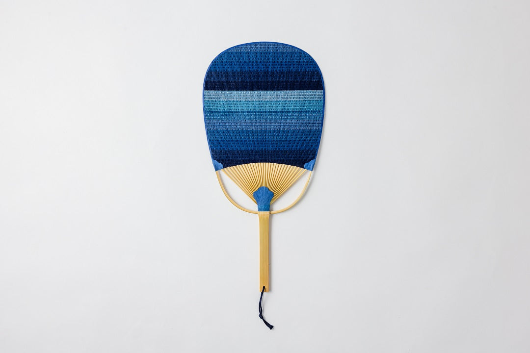 Marugame Uchiwa Koban (Oval) Shaped Indigo Dyed Shijiraori