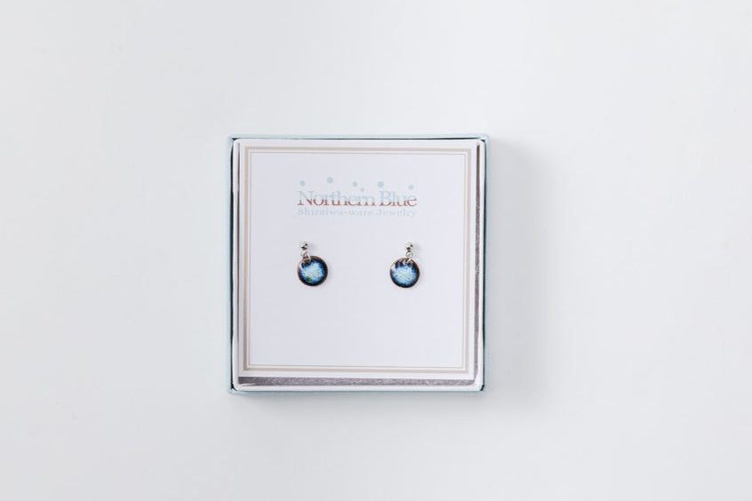 Shiraiwa-yaki Circle Earrings with Chain