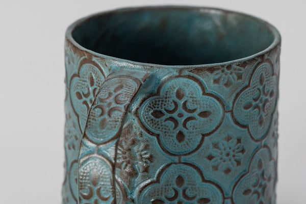 Floral Pattern Coffee Cup
