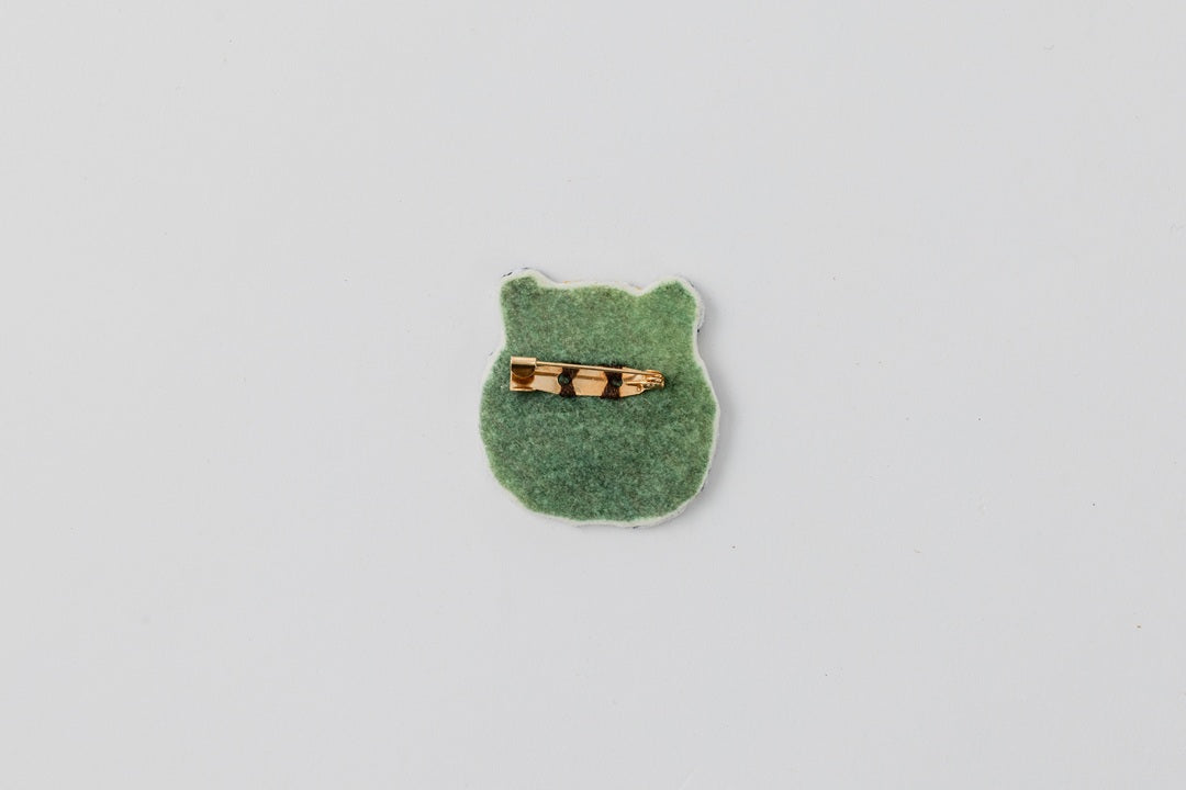 Tiger/Hand-Embroidered Brooch