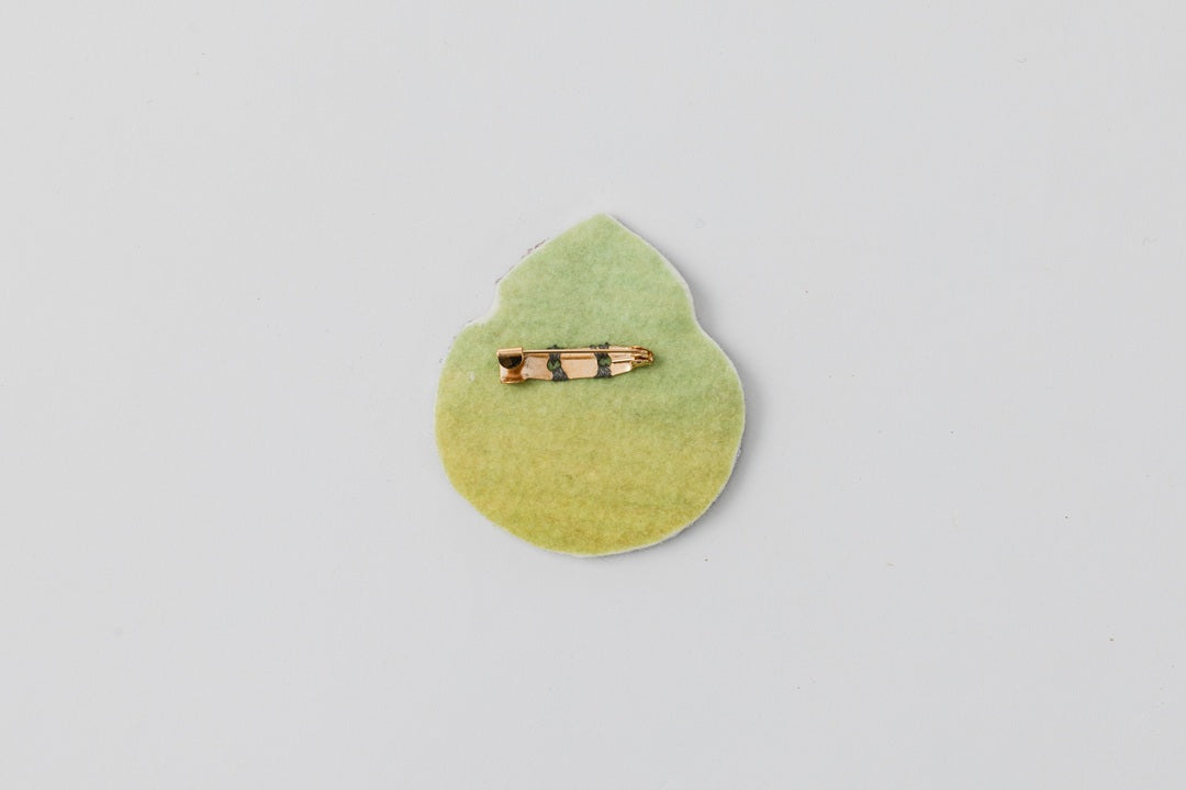 Mandrill/Hand-Embroidered Brooch