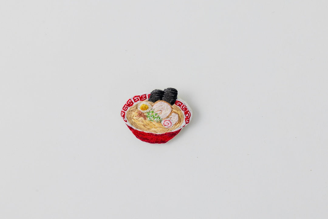 Ramen/Hand-Embroidered Brooch