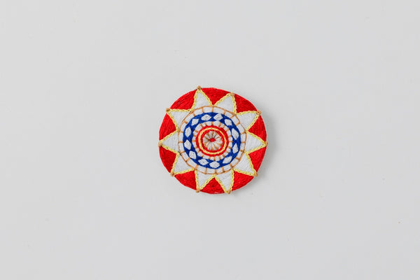 Shan-shan Umbrella/Hand-Embroidered Brooch