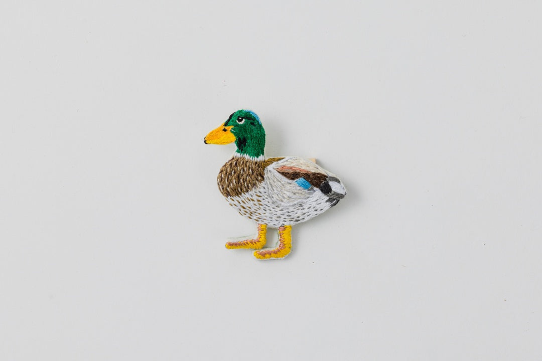 Mallard/Hand-Embroidered Brooch