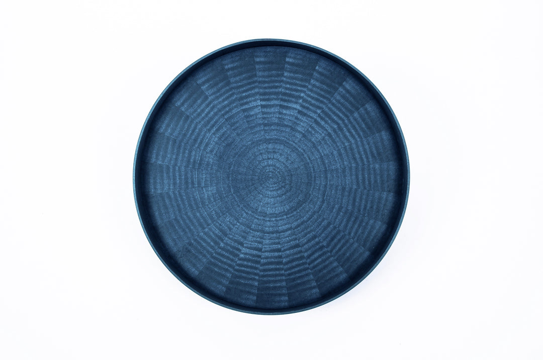 Round Rays Tray S Indigo Dyed