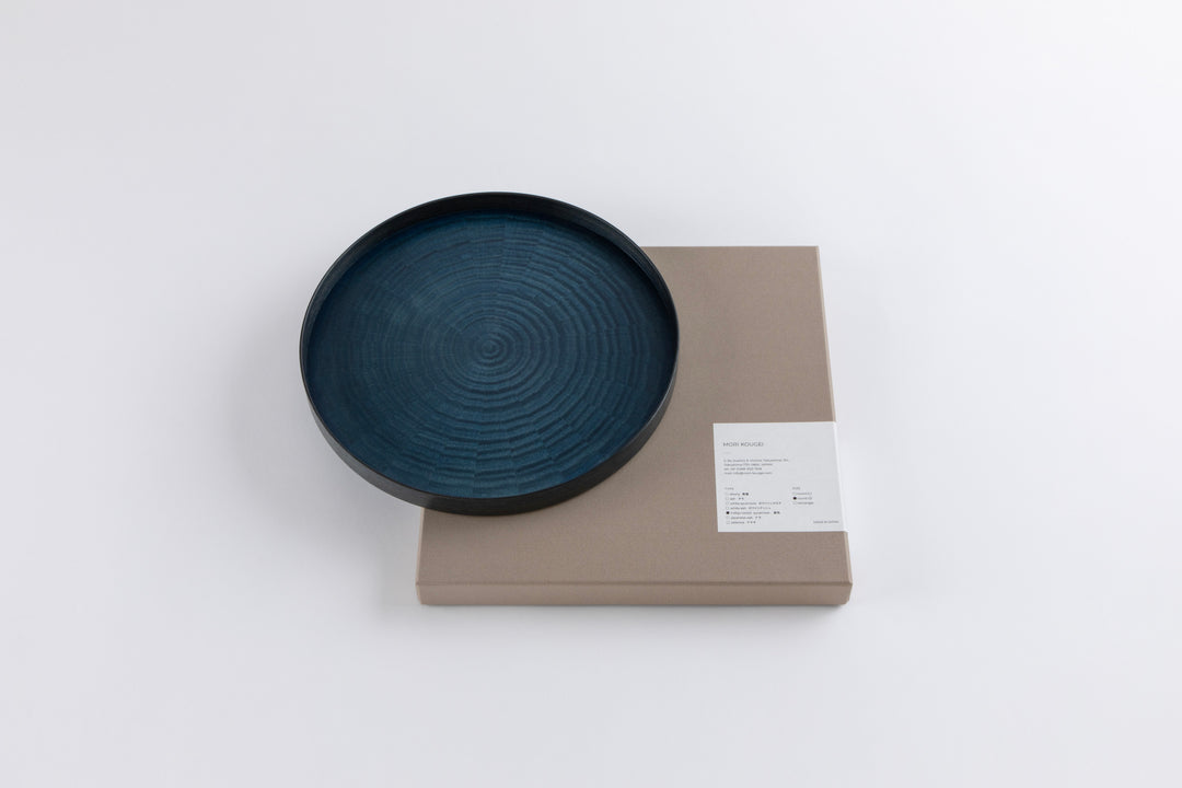 Round Rays Tray S Indigo Dyed