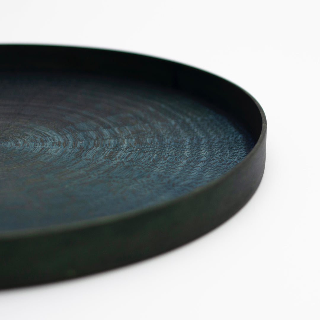 Round Rays Tray S Indigo Dyed