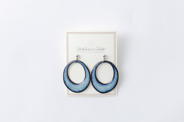 Shiraiwa-yaki Crescent Earrings B