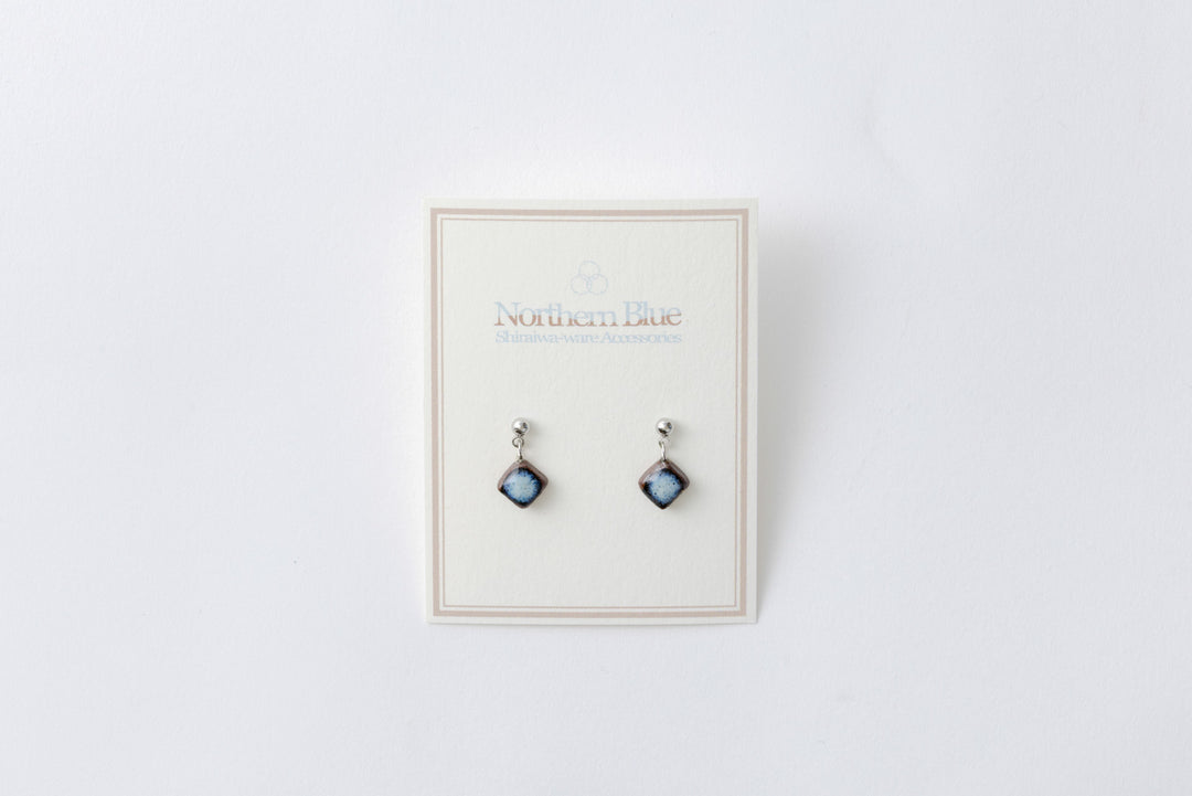 Shiraiwayaki Diamond Earrings with Chain